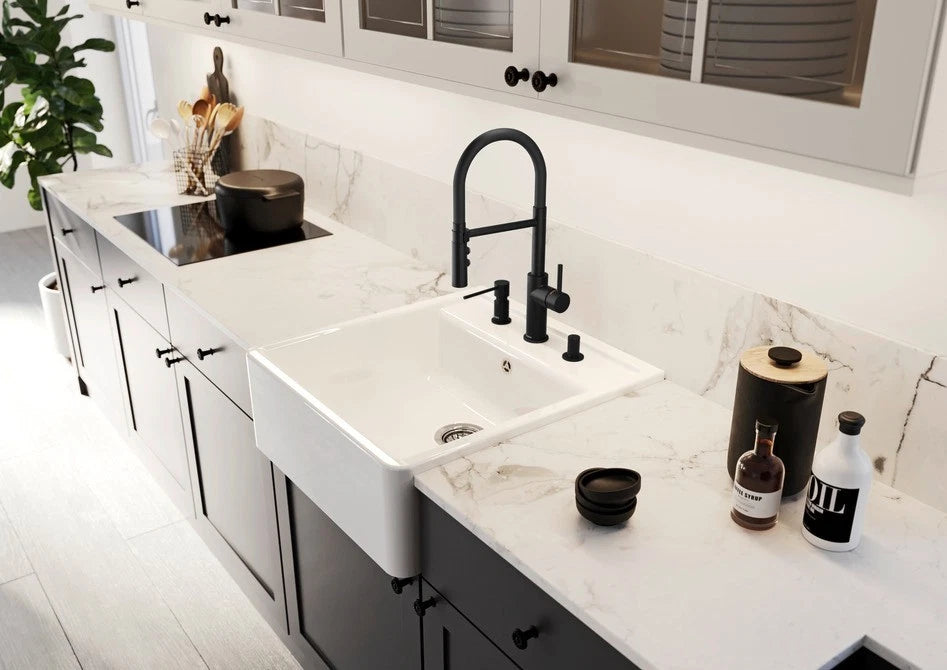 Blanco Panor 60 Ceramic - 514486 - Crystal White Gloss Inset 1.0 Bowl Sink with Tap Ledge