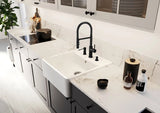 Blanco Panor 60 Ceramic - 514486 - Crystal White Gloss Inset 1.0 Bowl Sink with Tap Ledge