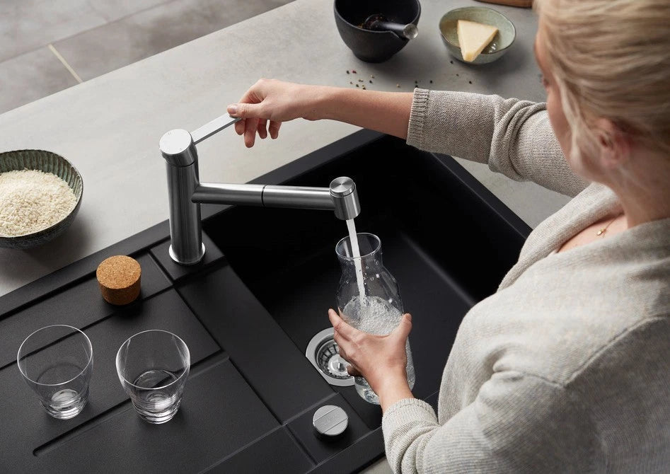 Blanco Metra 5 S - 525918 - Silgranit Reversible 1.0 Bowl Inset Sink - Black