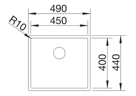 Blanco Claron 450-U - 521575 - Undermount Kitchen Sink - Stainless Steel