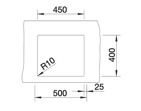 Blanco Claron 450-U - 521575 - Undermount Kitchen Sink - Stainless Steel